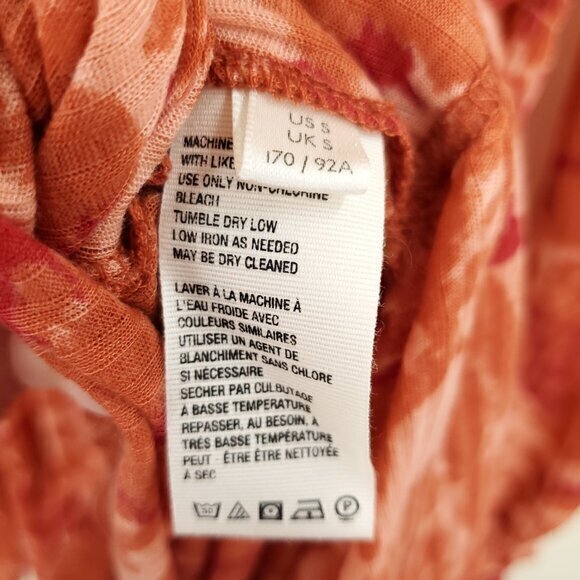 Free People Dark Romantic Tunic S Merlot Combo (Orange/Red) - Picture 15 of 16